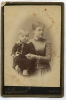 Александра Николаевна Воронцова с сыном Борисом. 1880-е гг. 10,9 х 16,4 см