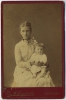 Лидия Ивановна Махровская с сыном Константином (род. 9 июня 1887 г). Фото кон. 1880-х гг. 10,9 х 16,7 см